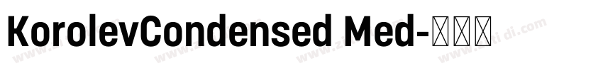 KorolevCondensed Med字体转换